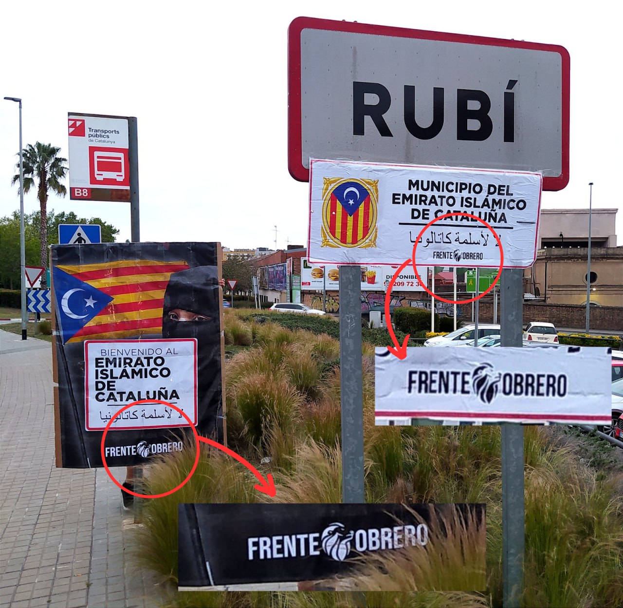 ⚡️«Добро пожаловать в Исламский Эмират Каталонии» провокационная предвыборная кампания Frente Obrero